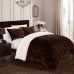 Chic Home Josepha 3 Piece King Comforter Set, Brown