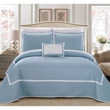 Chic Home Mesa 8 Piece King Quilt Set Bedding, Blue