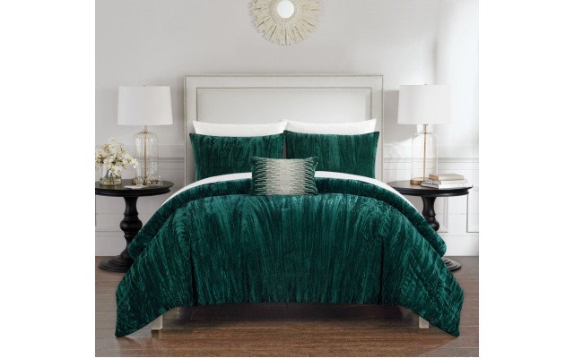 Chic Home Westmont 4-Piece King Comforter Set Bedding, Green