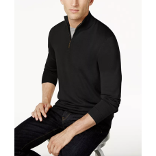 Club Room Men’s Quarter-Zip Merino Wool Blend Sweater