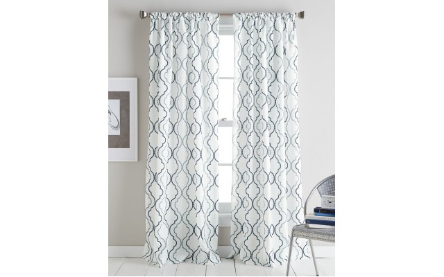Coco 50″ x 95″ Ogee-Print Rod Pocket Window Panel