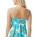  Contours Diamond Wrap Bra-Sized Tankini Top, Teal,36D/12