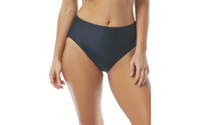  Contours High-Waist Bikini Bottom, Small, Black