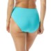 High-Waist Bikini Bottoms Women’s Swimsuit, Aqua, Small