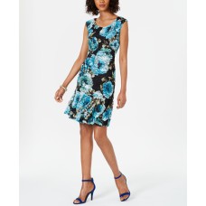 Connected Floral-Print Lace Shift Dress