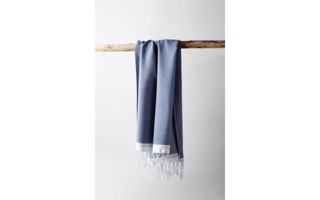 Coyuchi Mediterranean Bath 6-Piece Organic Cotton Towel Set, Navy, BATH TOWEL