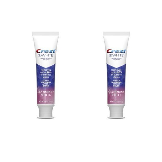  3D White Glamorous Toothpaste – White – 3.8oz, 2 Pack