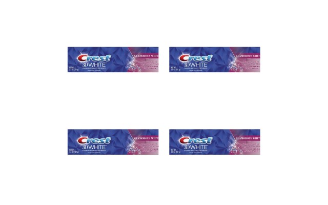  3D White Glamorous Toothpaste – White – 3.8oz, 4 Pack