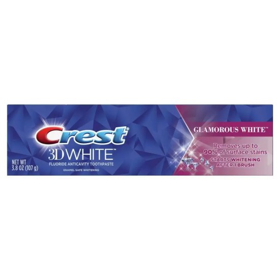  3D White Glamorous Toothpaste – White – 3.8oz, One