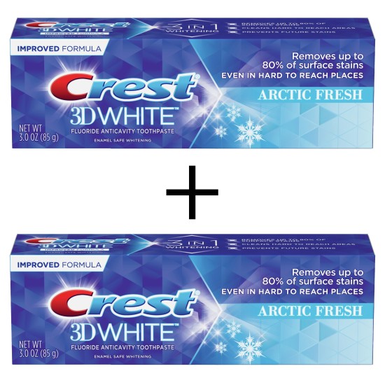  3D White, Whitening Toothpaste Arctic Fresh, 3.0 oz, 2 Packs