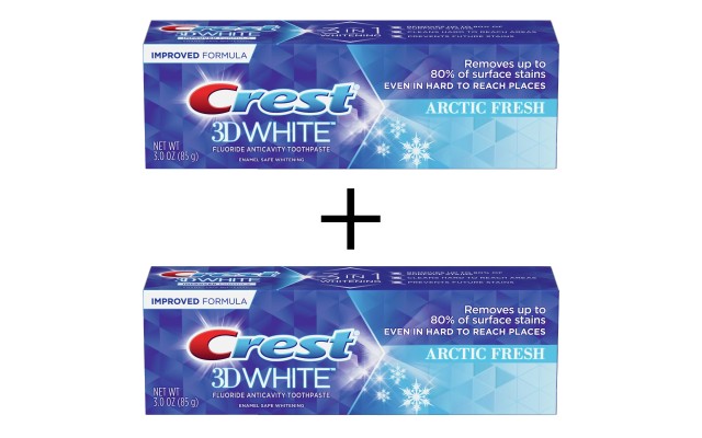  3D White, Whitening Toothpaste Arctic Fresh, 3.0 oz, 2 Packs