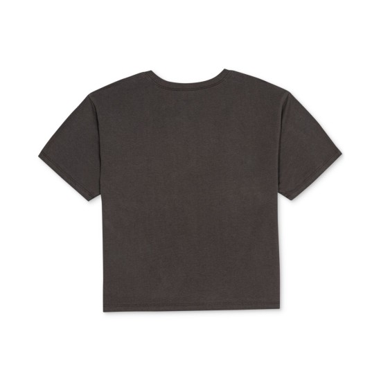  Juniors’ Mickey Mouse Graphic-Print T-Shirt, Charcoal, Medium
