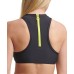  Racerback Zip Logo Bikini Top, Medium, Black