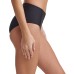  Seamed High-Waist Bikini Bottoms, Black, X-Small