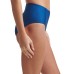  Seamed High-Waist Bikini Bottoms, Blue, Small