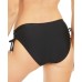  Solid Ruched-Side Bikini Bottoms, XX-Large, Black