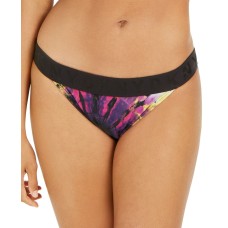 Dkny Tie-Dye Logo Women’s Swimsuit Bikini Bottoms, Purple, L