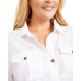  Plus Size Travel Muse Shirt Cover-Up Dress, 1X, White