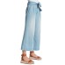  Tie-Front Wide-Leg Jeans, Blue, Large