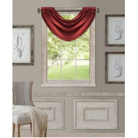 Elrene Versailles Room Darkening Window Valance, 52×36, Red