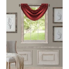 Elrene Versailles Room Darkening Window Valance, 52×36, Red
