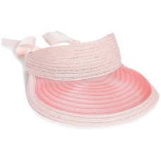EUGENIA KIM Ricky Pale Pink Woven Visor