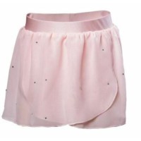 Flo Dancewear Embellished Georgette Wrap Skirt (Pink, XS 4)