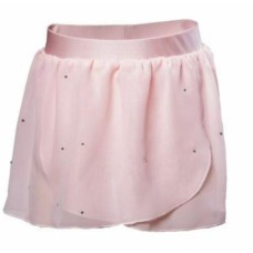 Flo Dancewear Embellished Georgette Wrap Skirt (Pink, XS 4)
