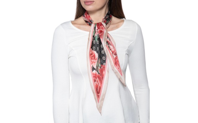  Peony Logo Kite Scarf & Key Chain Box Set, Multicolor