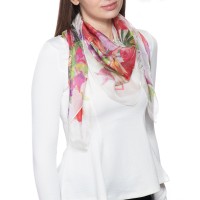Giani Bernini Signature Tropical Square Scarf, White