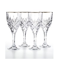 Godinger Wine Glasses, Stemmed Wine Glass Goblets – Dublin Platinum