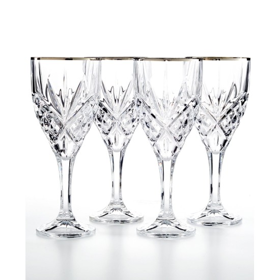  Wine Glasses, Stemmed Wine Glass Goblets – Dublin Platinum
