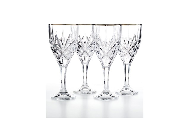  Wine Glasses, Stemmed Wine Glass Goblets – Dublin Platinum