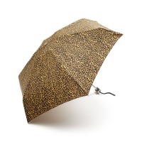 GustBuster Mini Cheetah Print Umbrella, Brown