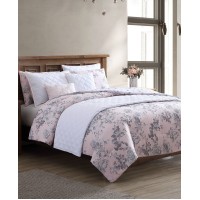 Hallmart Collectibles Farrington 8-Pc. Reversible King Comforter and Coverlet Set, Pink