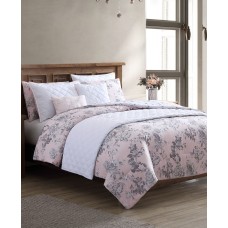 Hallmart Collectibles Farrington 8-Pc. Reversible Queen Comforter and Coverlet Set, Queenn, Pink