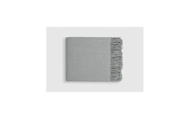 Hedaya Home Winona Luxurious Waffle Weave Throw with Fringe Trim, 50  X 60 inch
