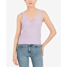 Hippie Rose Juniors’ Snap Tank Top, Lilac, Medium