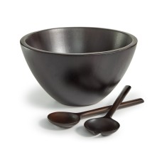 Hotel Collection 3-Pc. Wooden Salad Set, Black