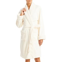 Hudson Park Collection Faux Sherpa Robe, L/XL, Crushed Shell