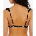  Juniors’ Daisy Dot Ruffled Bikini Top,Black, X-Large