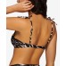  Juniors’ Eternal Animal Bralette Bikini Top, Small, Black
