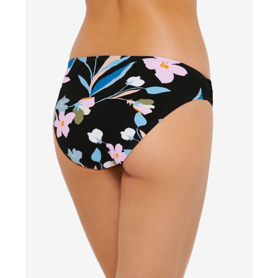  Juniors’ Flourishing Floral Hipster Bikini Bottoms, Medium, Multicolor