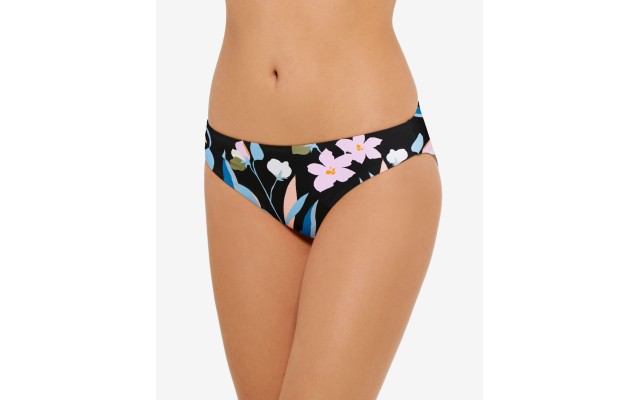  Juniors’ Flourishing Floral Hipster Bikini Bottoms, Medium, Multicolor