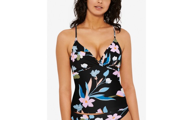  Juniors’ Flourishing Floral Tankini Top, Multi, X-Small