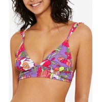 Hula Honey Juniors’ Impressionist Bloom Bikini Top, Large, Multi