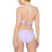 Juniors Sailor Stripe Tie Hipster Bikini Bottoms, Medium, Purple