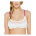  Juniors’ Textured Bralette Bikini Top, White, X-Large