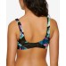  Juniors’ Twisted Palms Ring-Front Bralette Bikini Top, Black, S