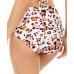  Juniors’ Wild About You Printed High-Waist Bikini Bottoms, Leopard Multi,Small